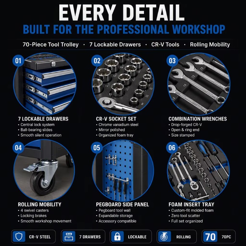 Carrito de herramientas resist - Socket Set reseña y precio